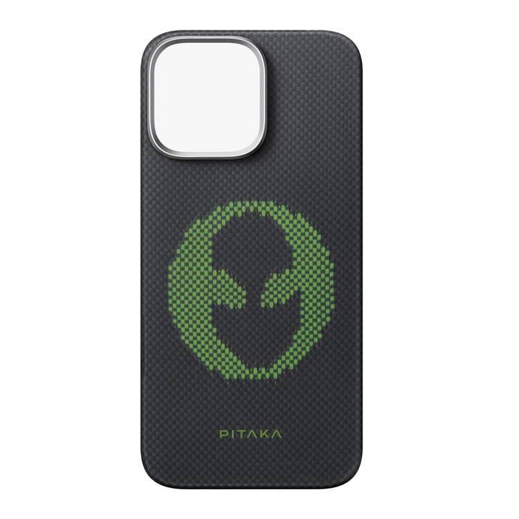 Pitaka Aries Tactile Woven Case for iPhone 16 Pro Max, MagSafe Compatibility, Slim & Lightweight, Secure Grip, Raised Edge Camera - Alien 