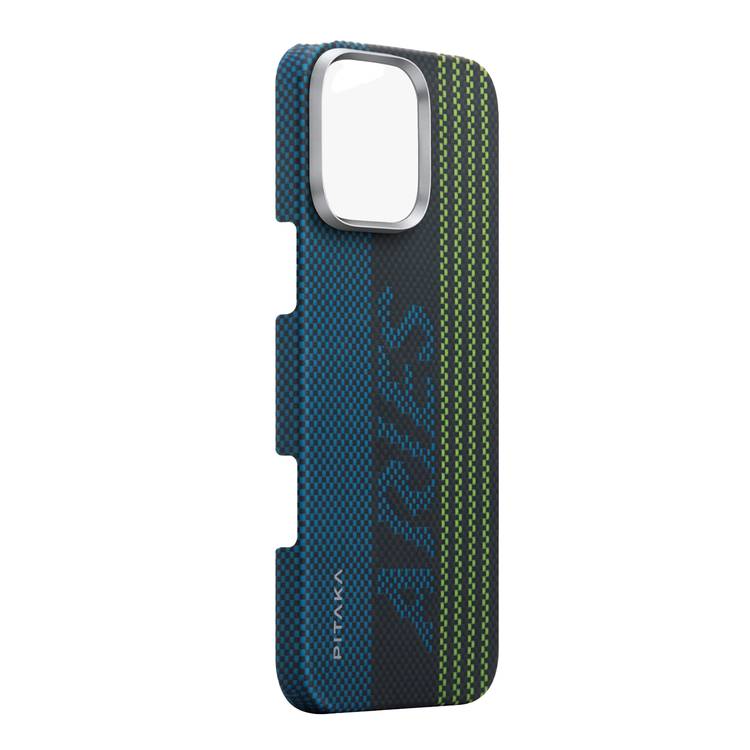 Pitaka Aries Tactile Woven Case for iPhone 16 Pro Max, MagSafe Compatibility, Slim & Lightweight, Secure Grip, Raised Edge Camera - Credit Card