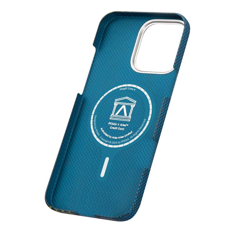 Pitaka Aries Tactile Woven Case for iPhone 16 Pro Max, MagSafe Compatibility, Slim & Lightweight, Secure Grip, Raised Edge Camera - Credit Card
