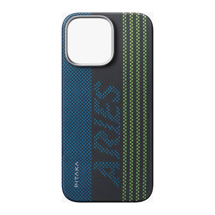 Pitaka Aries Tactile Woven Case for iPhone 16 Pro Max, MagSafe Compatibility, Slim & Lightweight, Secure Grip, Raised Edge Camera - Credit Card