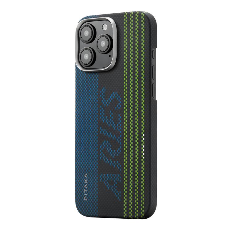 Pitaka Aries Tactile Woven Case for iPhone 16 Pro Max, MagSafe Compatibility, Slim & Lightweight, Secure Grip, Raised Edge Camera - Credit Card