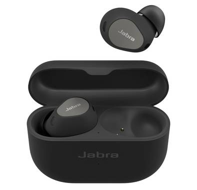 Jabra Elite 10 True Wireless Earbuds, Built-in Microphone, Noise-Cancelling, Long Battery Life, Bluetooth® Multipoint, Wireless Charging, Sleep Mode, Spotify Tap - Black Titanium