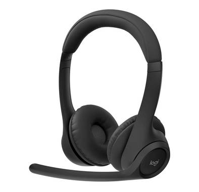 Logitech Zone 300 Wireless Headset with Great Audio Performance, Customize with Logi Tune, Bluetooth 5.3, Dual Noise-Canceling Mics , Ultra Lightweight & Comfortable - Midnight Black