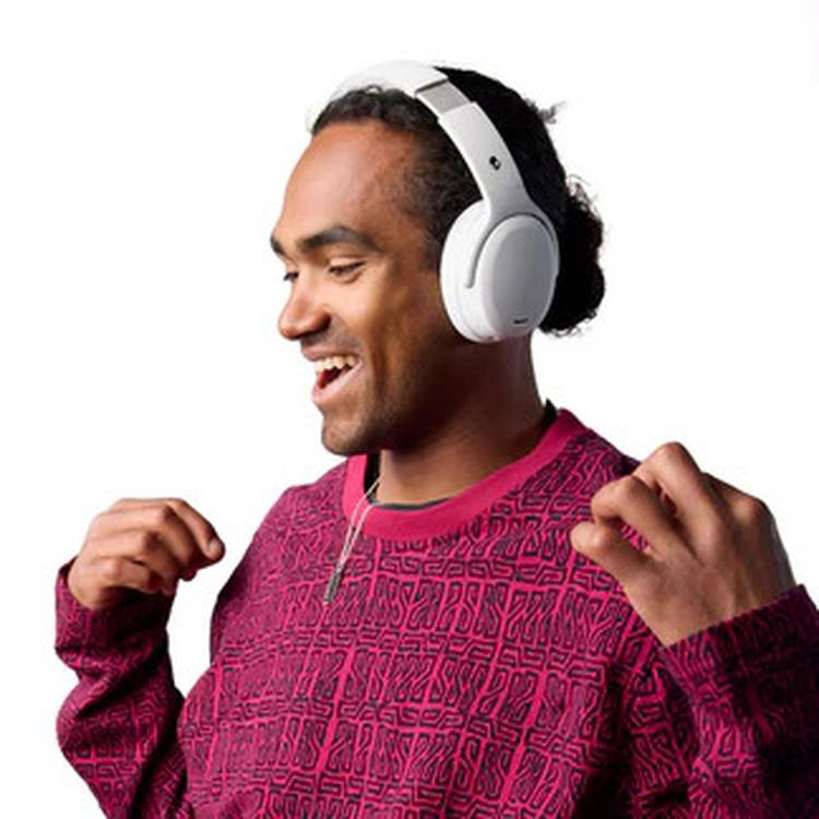 Skullcandy Crusher ANC 2 Wireless Headphones with Hands-Free Voice Control, Adjustable Stay-Aware Mode,  Crusher Adjustable Sensory Bass, Clear Voice Smart Mic - Bone