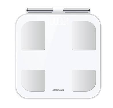 Green Lion Smart Body Scale with 8 Electrodes, 120 Days Working Time, 180kg Capacity, 400mAh Battery, Smart Analysis Platform, Bluetooth Wireless Data Transmission - White