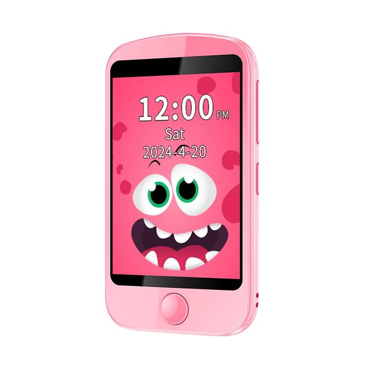Porodo Kids 4G Smart Phone, 700mAh Battery Capacity, 24 Hours Normal Usage, 48 Hours Standby Time, SOS Calling, 2.8" Screen Size - Pink