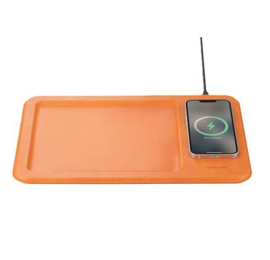  Green Lion Wireless Pad Storage & Charging 15W, Type C Port, 3-8 mm Charging Distance, more than 70% Power Efficiency - Orange