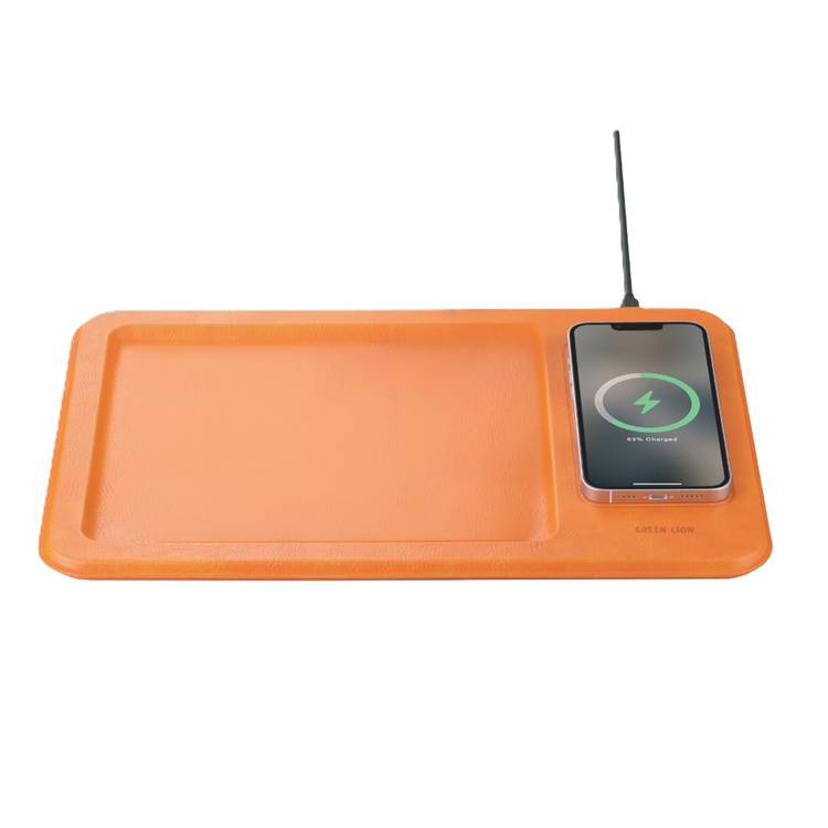  Green Lion Wireless Pad Storage & Charging 15W, Type C Port, 3-8 mm Charging Distance, more than 70% Power Efficiency - Orange