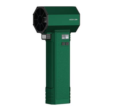 Green Lion Storm Pro Air Blower with 3 Speed Levels, Digital Display, LED Lighting, 4000mAh Battery, 750W Power - Green