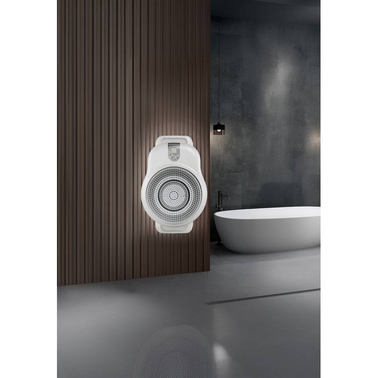 Porodo Lifestyle Wall Mounted Electric Back Scrub with High-Frequency Vibration, Sliding Track, Ultra Fine Bristles, Full Coverage Cleansing, 2600mAh Battery Capacity, 22.5W Rated Power - White