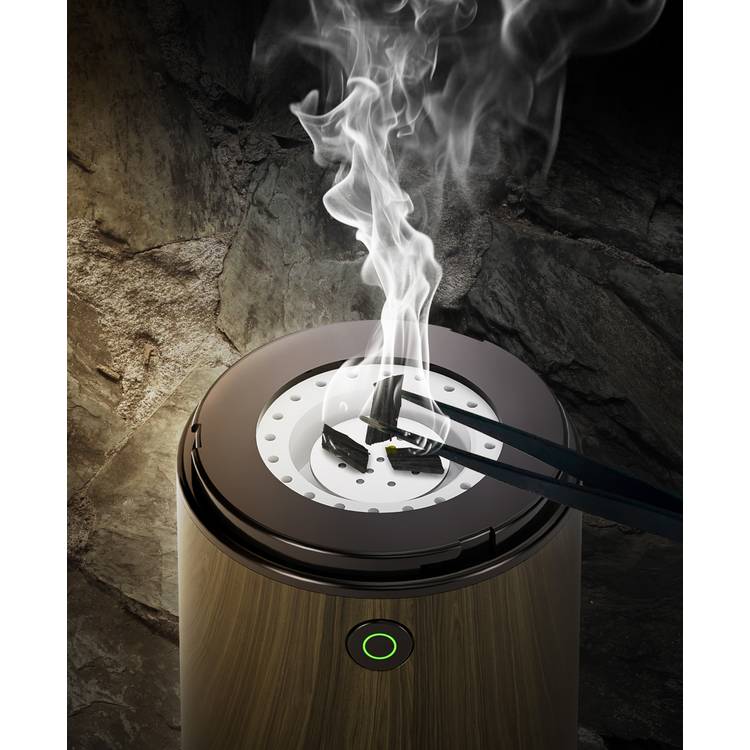 Green Lion Classic Bakhour with Strong Fragrance, 20W Power, 2000mAh Battery, 15-18 Times Burning Cycle, 400-4500°C Heating Temperature - Black