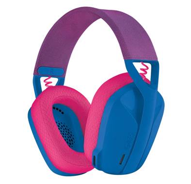 Logitech G435 Wireless Gaming Headset with Sound Insulating Storage Foam, Virtual Microphone ARM, Lightweight Comfort, 18 Hours Battery Life - Blue and Raspberry