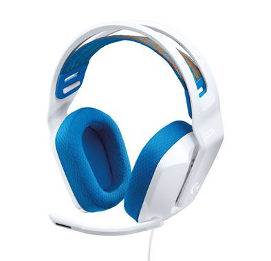 Logitech G335 Wired Gaming Headset with Clear Audio, Adjustable Fit, Integrated Control, Soft & Breathable Memory Foam Cushions - White