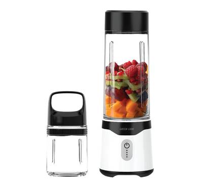 Green Lion Summer Mate Portable Blender,  350mL/500mL Capacity, 3-5 Hours Charging Time, 18000rpm Motor Speed, 30s Single Blending Time, Type-C Charging Port - Black/White