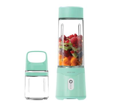 Green Lion Summer Mate Portable Blender,  350mL/500mL Capacity, 3-5 Hours Charging Time, 18000rpm Motor Speed, 30s Single Blending Time, Type-C Charging Port - Green