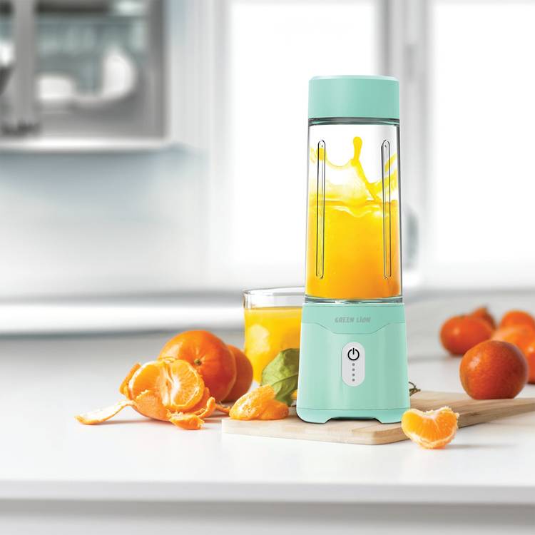 Green Lion Summer Mate Portable Blender,  350mL/500mL Capacity, 3-5 Hours Charging Time, 18000rpm Motor Speed, 30s Single Blending Time, Type-C Charging Port - Green
