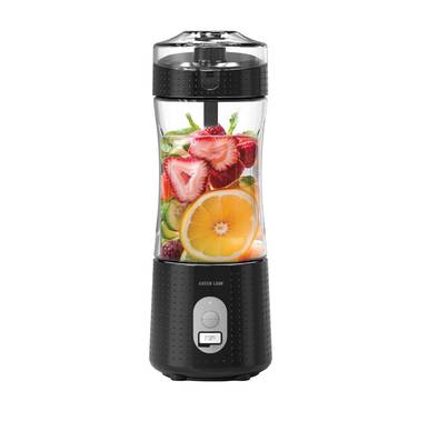 Green Lion Blend Mate Portable Juicer with 6 High-Powered Blades, BPA Free, Self Cleaning, PCTG Food Grade, 380mL Bottle Capacity, 1800 RPM Motor Speed - Black