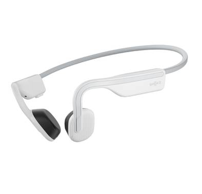 SHOKZ OpenMove Wireless Neckband Hesdphones with High Sound Quality, Open-Ear Comfort, Lightweight Design, 6 Hours Battery Life and Sweatproof - White