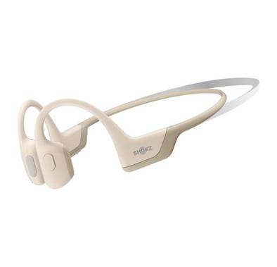 SHOKZ OpenRun Pro Mini Wireless Headphones with Built-in Mic, Premium Sound Quality, Small Size and Better Fit, IP55 Water Resistance - Beige