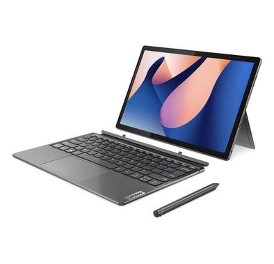 Lenovo IdeaPad Duet 5 12IRU8 2-in-1 Laptop + Pen and Keyboard, 12.4-inch 2.5K Touch Screen, Intel Core i7-1355U Processor, 16GB RAM, 512GB SSD, Intel Iris Xe Graphics Card, Windows 11 (English-Arabic) - Storm Gray
