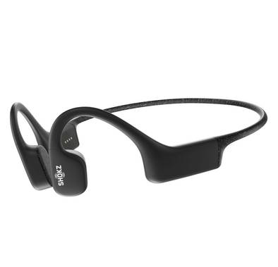 Shokz OpenSwim Wireless Headphones for Swimmers with 8 Hours Battery Life, Silicone Rubber Carrying Case, 7th Generation Bone Conduction, Open Ear Comfort - Black
