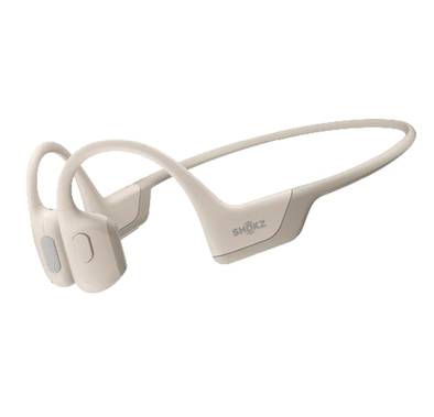 Shokz OpenRun Pro Sport Headphones with 10 Hours Battery Life, Magnetic Charging Cable, Dual Noise-Cancelling Microphones, Secure Fit - Beige