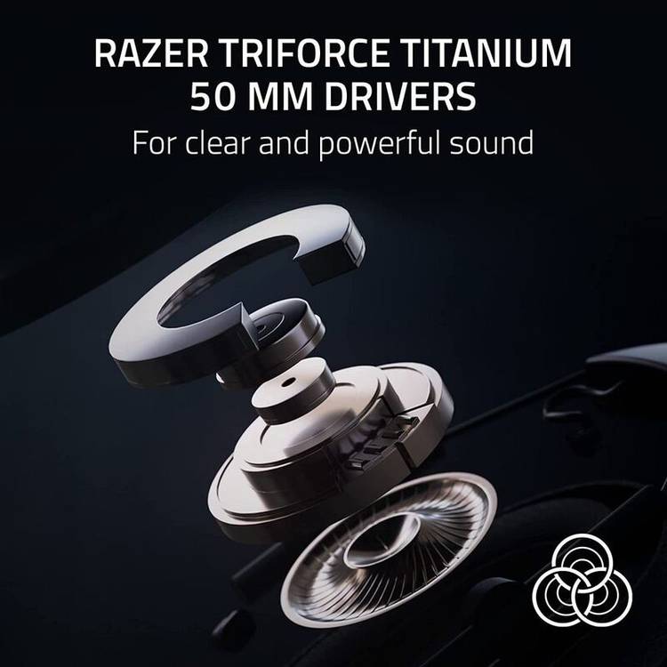 Razer BlackShark V2 Pro Gaming Headphones with Detachable Mic, Razer Hyperspeed Wireless, Advanced Passive Noise Isolation, 70 Hours Battery Life - White