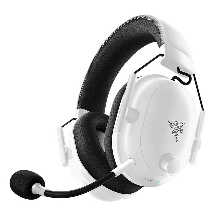 Razer BlackShark V2 Pro Gaming Headphones with Detachable Mic, Razer Hyperspeed Wireless, Advanced Passive Noise Isolation, 70 Hours Battery Life - White