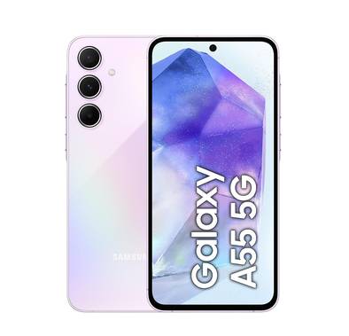 Samsung Galaxy A55 5G TRA Version Smartphone, RAM 8 Storage 256 GB, Android Phone 5G, 2024 - Lilac Purple