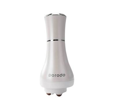 Porodo Lifestyle Handheld Hot-Stone Massager, Acupuncture Stone, Hot Compress, 10 Intensity Levels - White