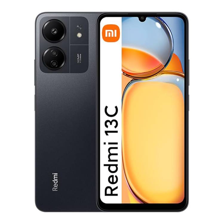 Xiaomi Redmi 13C Smartphone IND Version, RAM 6GB, Storage 128GB, 4G LTE, Dual Sim, Dual Camera, Fingerprint Sensor, GPS, Bluetooth 5.3 - Midnight Black