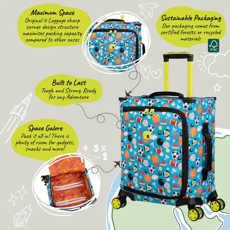 it Luggage Kids Model Maxpace Luggage 8 Wheel Spinner System Telescopic Trolley Handles Handy Top