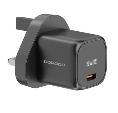Porodo PD 20W UK Wall Charger with Over-Heat Protection, ...