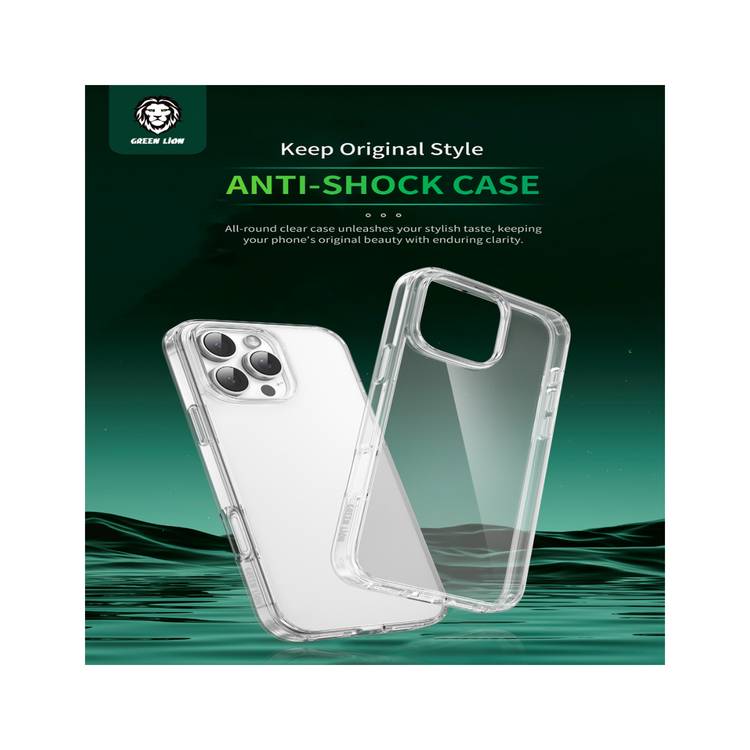 Green Lion 4 in 1 Defender Pack for iPhone 16 Plus, Nano HD Full Protection, Anti-Yellowing, Anti-Shock Case, Anti-Broken Edges, HD Anti-Reflection - Clear