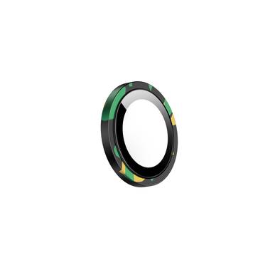 Green Lion Camo Camera Lens for  iPhone 16 Pro / 16 Pro Max, Military-Grade Durabilioty, HD Clarity, Advanced AF Coating - Black Titanium