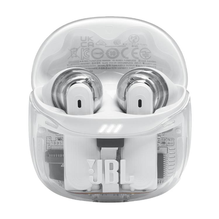 JBL Tune Flex 2 Earbuds with JBL Pure Bass sound, JBL Headphones App, 48 Hours Battery Life, 2 Hours Charging Time - Ghost White