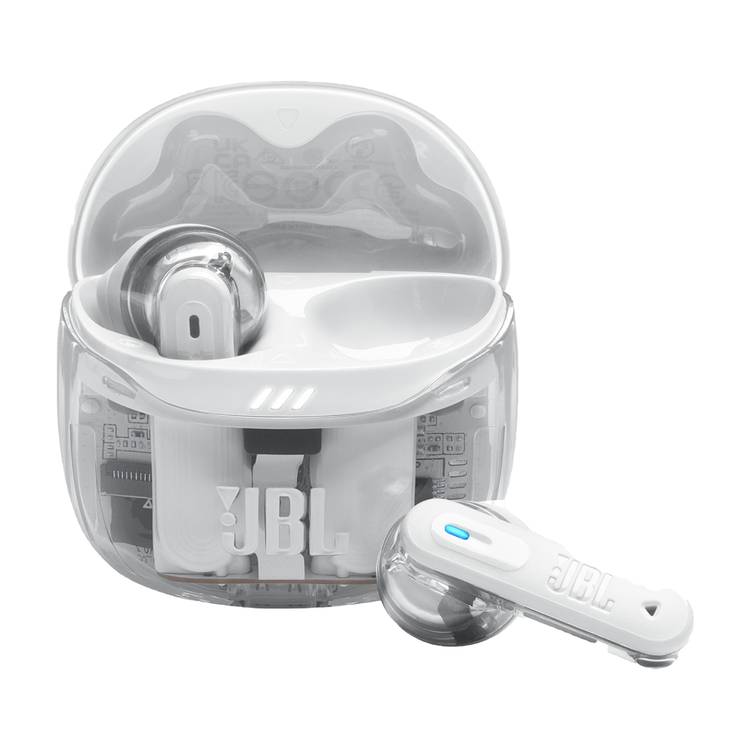 JBL Tune Flex 2 Earbuds with JBL Pure Bass sound, JBL Headphones App, 48 Hours Battery Life, 2 Hours Charging Time - Ghost White