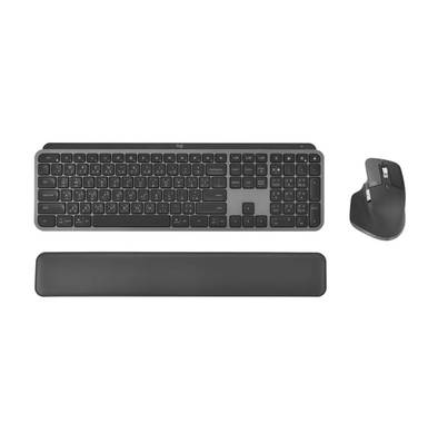Logitech MX Keys S Combo (English/Arabic), Chrome OS Operating System, 1500 mAh Keyborad Battery Capacity, Wireless Type - Graphite