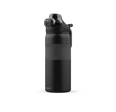 Green Lion Athlete Thermal Bottle, 550 mL Capacity, 12 Hours Thermal Efficiency, 14 Hours Cooling Efficiency, Easy Press Button, 360°-Anti-Corrosion, Non-Slip Grip - Black