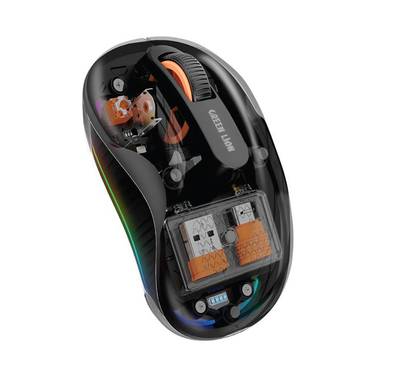 Green Lion Wireless Turtle Mouse, Connects to Up to 3 Devices Simultaneously, 3 Million Times Clicking Life, Up to 2400DPI Resolution, Rechargeable 400mAh Battery, 10m Distance Range - Black