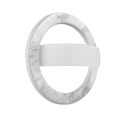 Levelo Luna MagSafe Phone Ring Holder with Comfortable Grip, 360 Full Rotation, NON-Slip Surface - Marble White