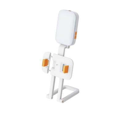 Porodo Lifestyle Phone Stand Fill Light, Lightweight & Compact Design, Up to 8 Hours Working Time, 3 Color Temperatures, Dynamic RGB Lights, Folding Design - Black