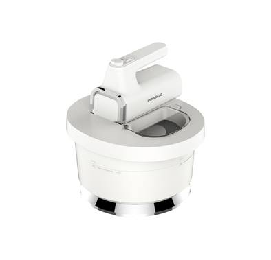 Porodo Lifestyle Spill-Proof Dual Mode Mixer, 6 Speed Settings, Easy Maintenance, Feeding Window Access, Folds Batter & Kneads Dough - White / Silver