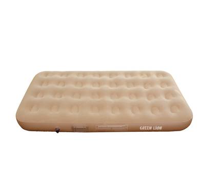 Green Lion GMT-190 Automatic Inflatable Mattress with Built-in Pump, 150kg Load Capacity, Skin Friendly Fabric, Easy to Keep, Single Pillow, 40W Power - Beige
