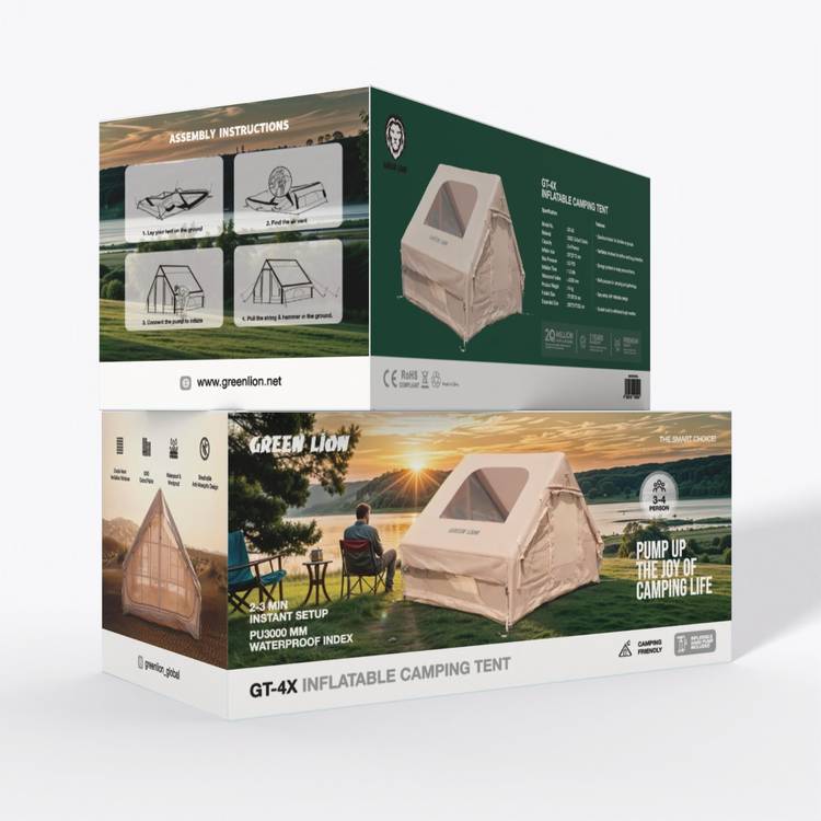 Green Lion GT-4X Inflatable Camping Tent, in UAE | Anti-Mosquito ...