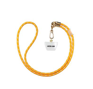 Green Lion Neck Strap Lanyard, Compatible with Mobile Phones, Soft & Durable, Hands-Free Convenience, Tangle-Free Handling, 120cm Strap Length, Safe & Secure - Orange