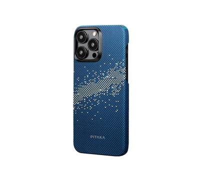 Pitaka StarPeak Luminous Case for iPhone 16 Pro Max, Woven Touch, Ultra Slim, Raised Camera Lip, MagSafe Compatible - Milky Way Galaxy