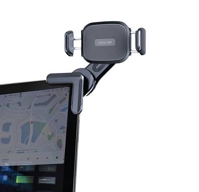 Green Lion GX27 Screen Flex Phone Holder with Adjustable Arm, 360° Rotation, Easy Installation, Silicone Padding, Clip-on Design - Black 