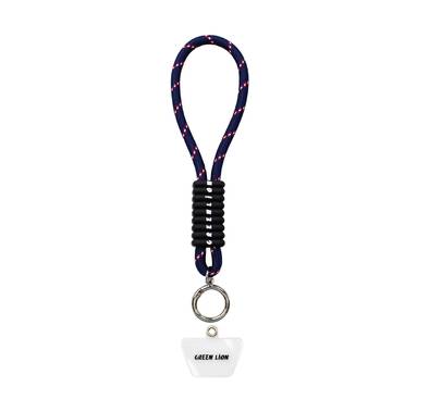 Green Lion Hand Wrist Strap, Compatible with Mobile Phones, Soft & Durable, Hands-Free Convenience, Tangle-Free Handling, 40cm Strap Length, Safe & Secure - Dark Blue