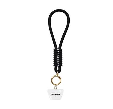 Green Lion Hand Wrist Strap, Compatible with Mobile Phones, Soft & Durable, Hands-Free Convenience, Tangle-Free Handling, 40cm Strap Length, Safe & Secure - Black